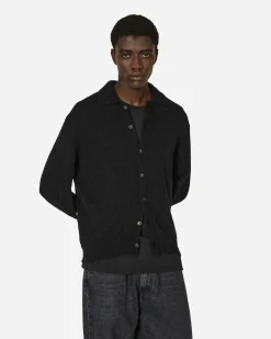 Our Legacy Knitwear^Fuzzy Alpaca Evening Polo Black