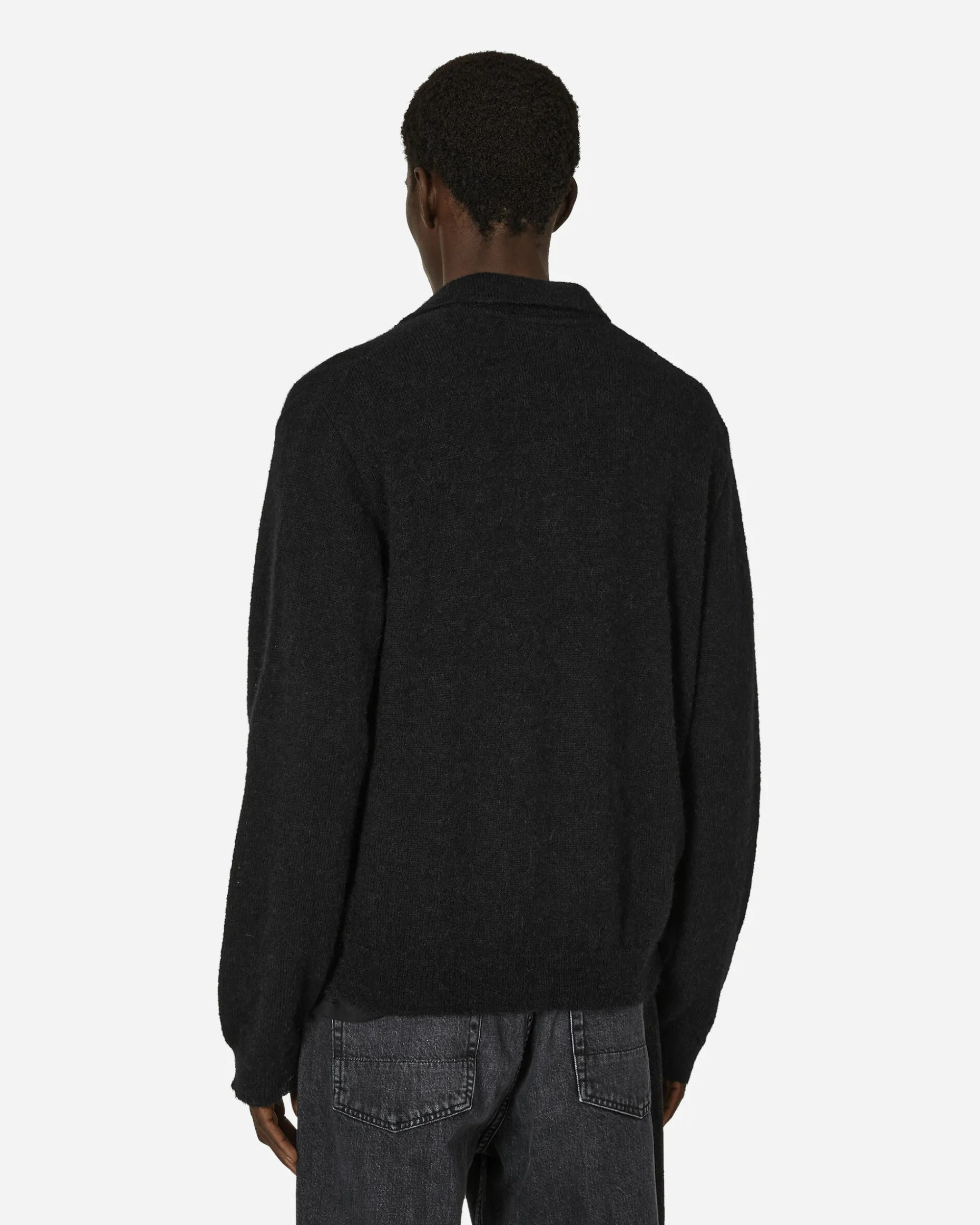 Our Legacy Knitwear^Fuzzy Alpaca Evening Polo Black