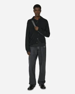 Our Legacy Knitwear^Fuzzy Alpaca Evening Polo Black