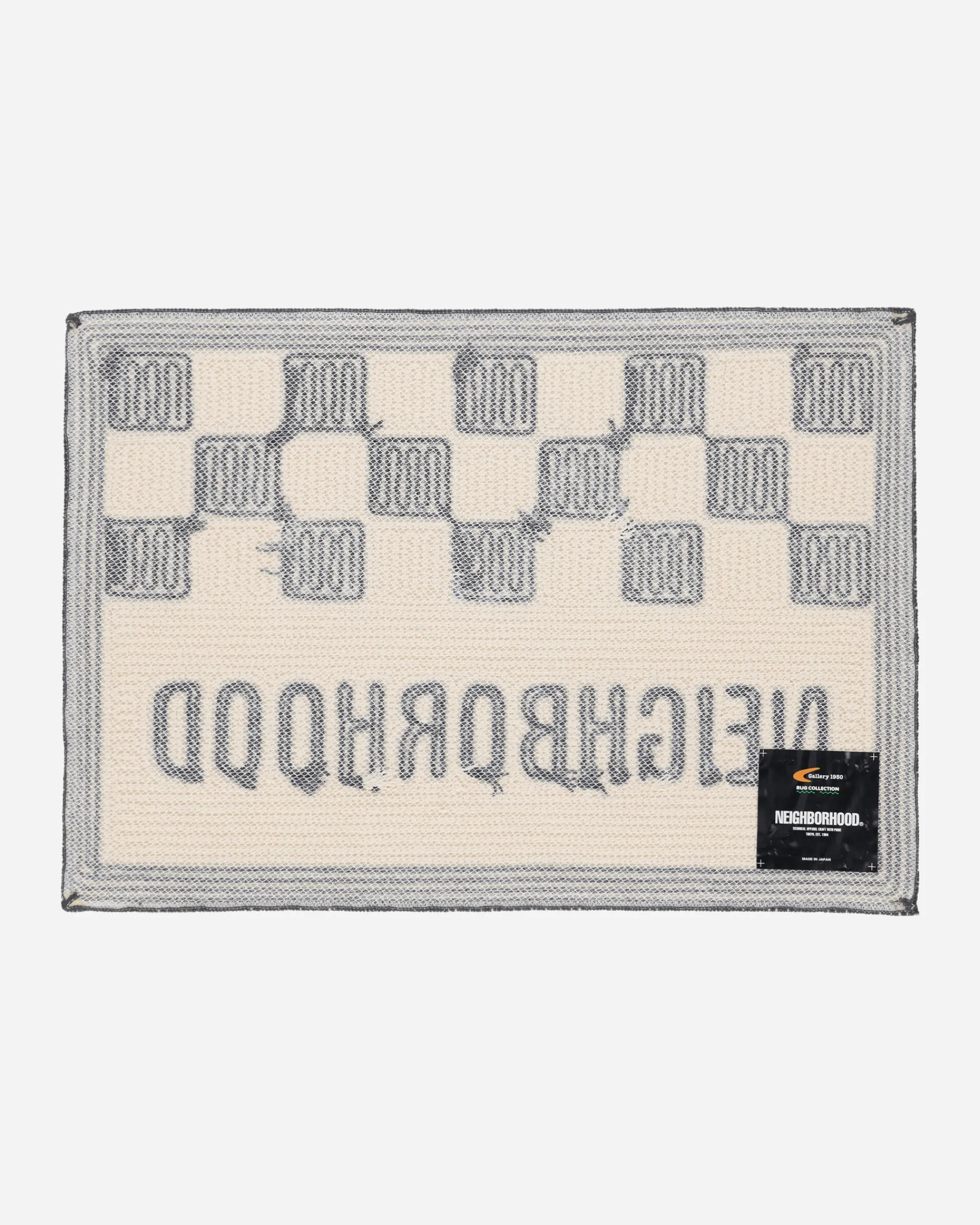 Neighborhood Textile^Gallery 1950 Checker Rug Mat Black