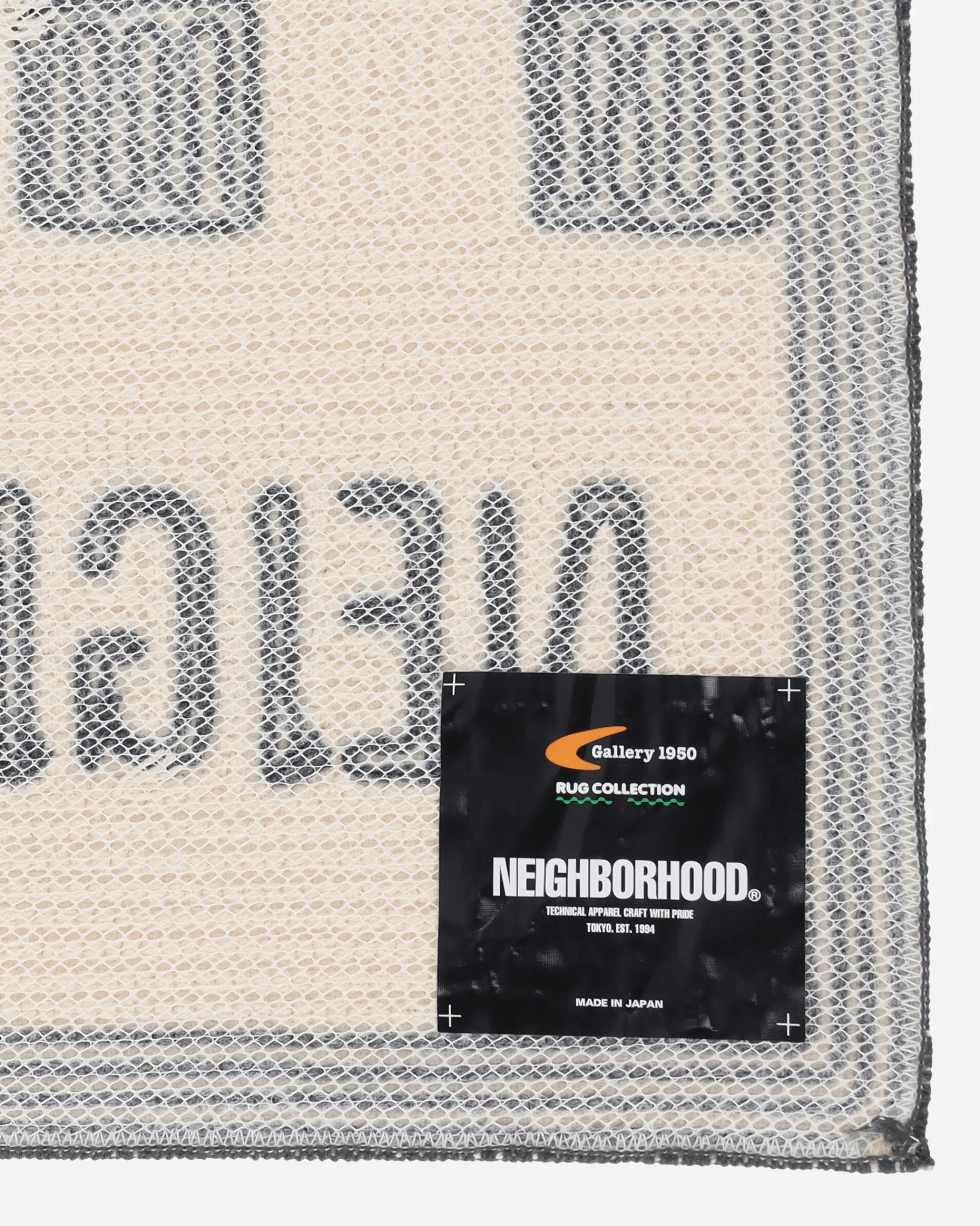 Neighborhood Textile^Gallery 1950 Checker Rug Mat Black