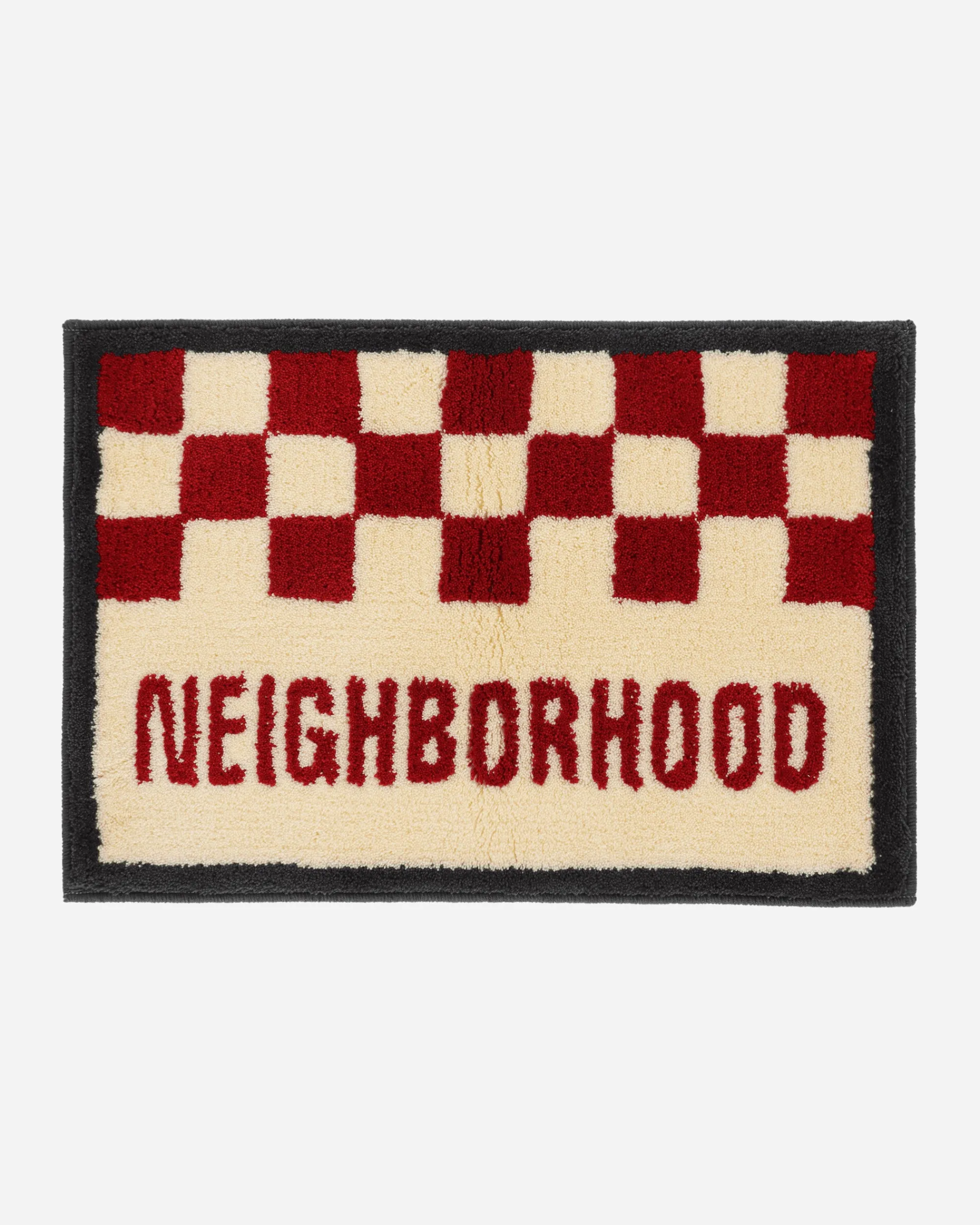 Neighborhood Textile^Gallery 1950 Checker Rug Mat Red