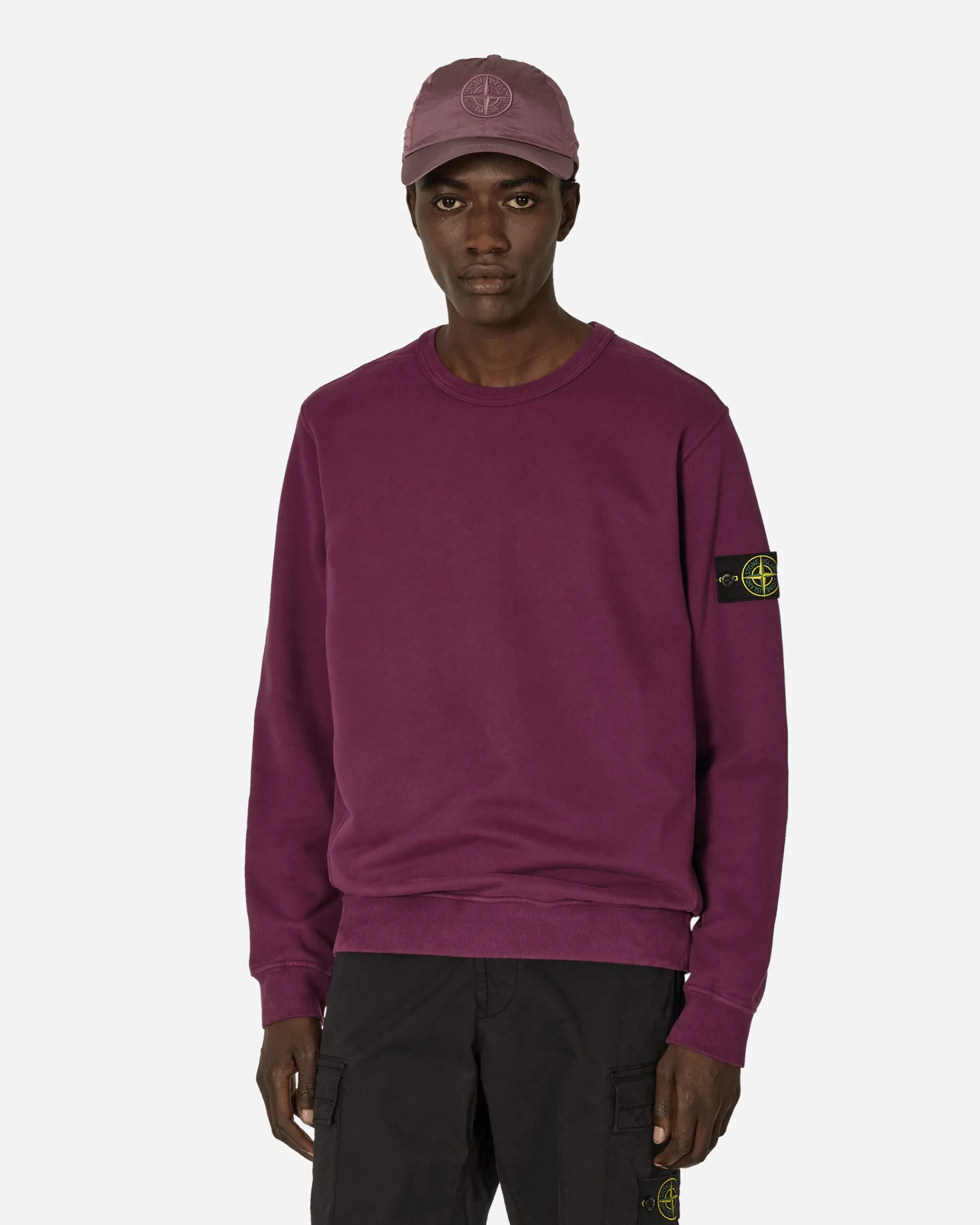 Stone Island Sweatshirts^Garment Dyed Crewneck Sweatshirt Dark Burgundy