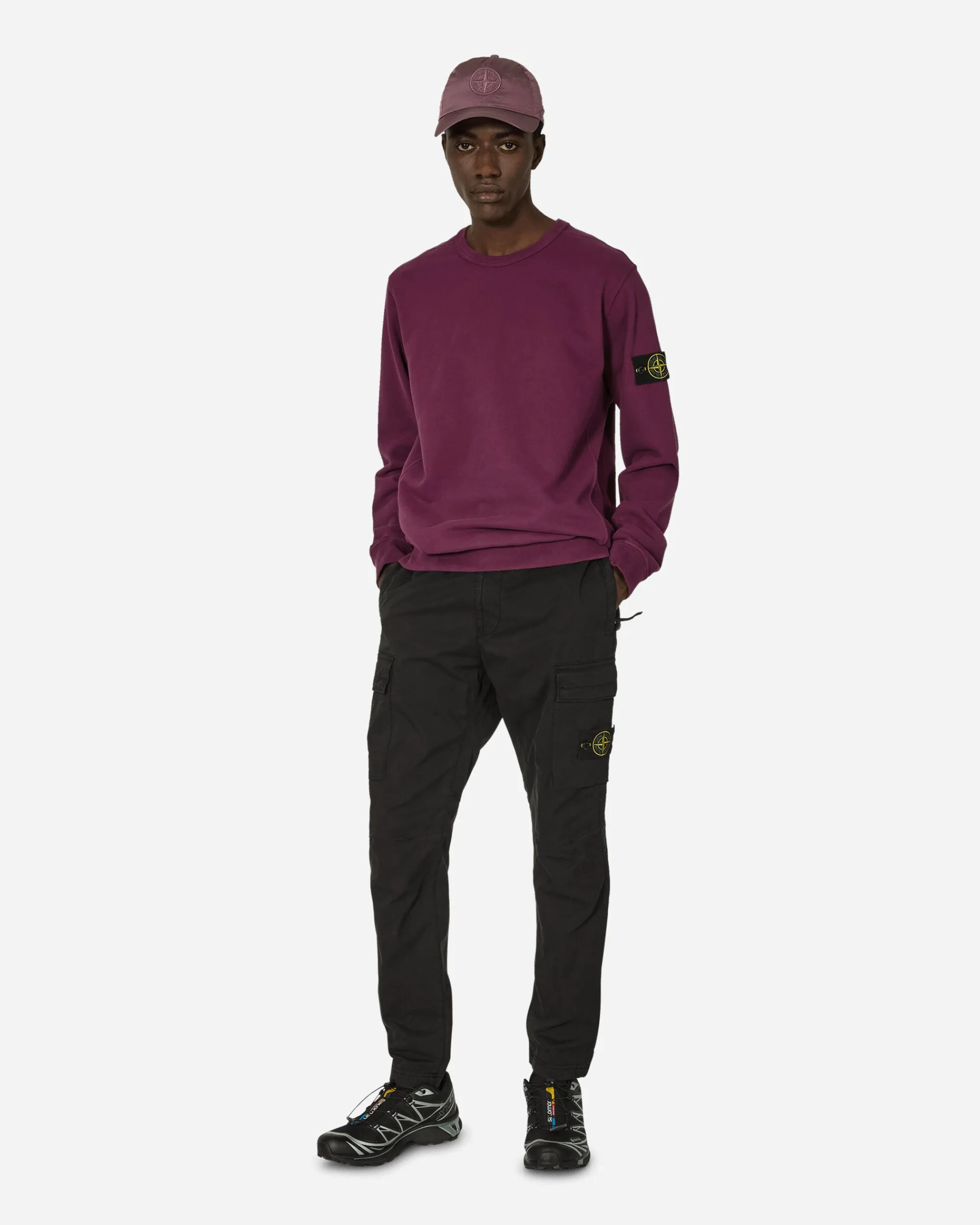 Stone Island Sweatshirts^Garment Dyed Crewneck Sweatshirt Dark Burgundy