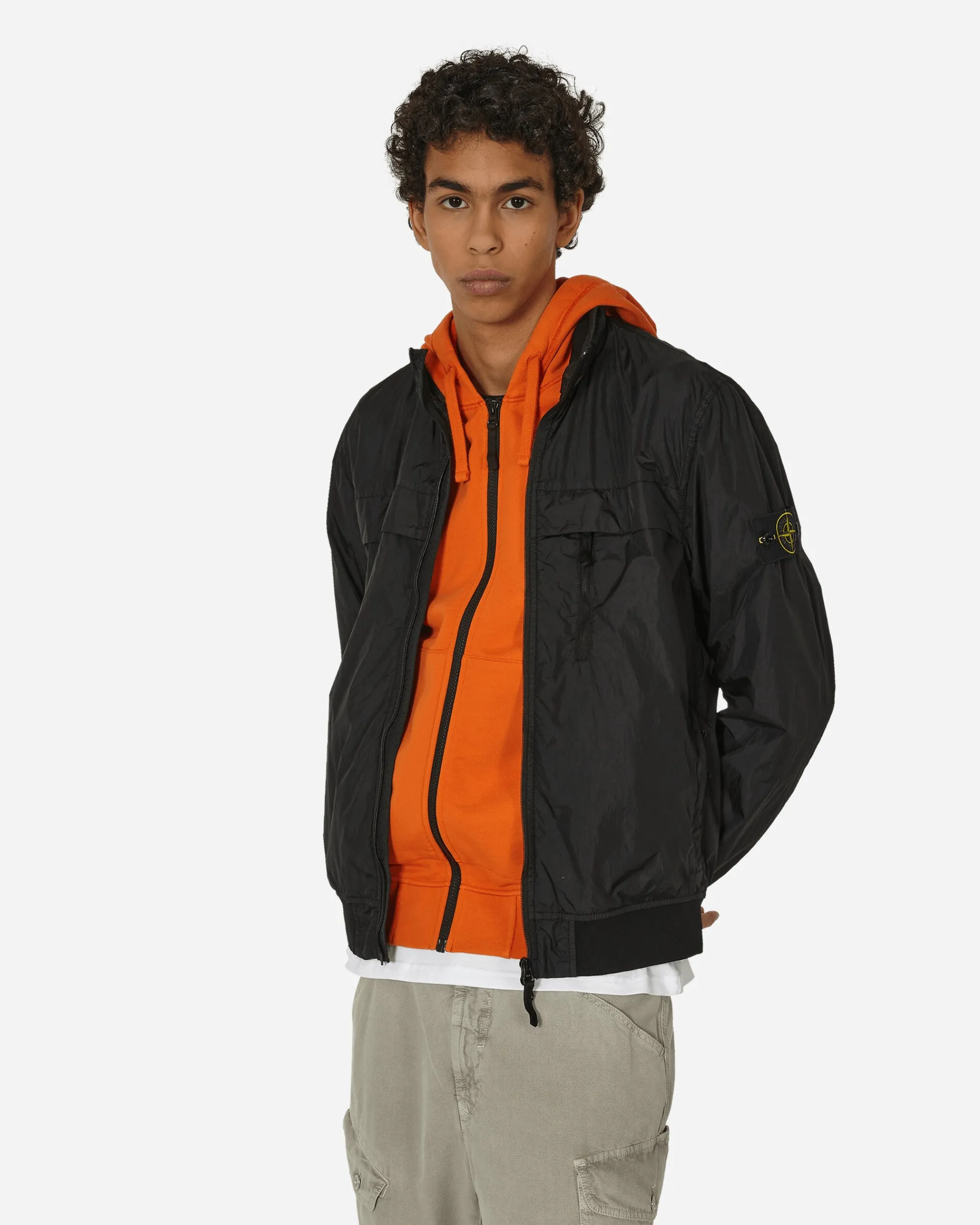 Stone Island Coats And Jackets^Garment Dyed Crinkle Reps R-NY Jacket Black