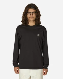 Stone Island T-Shirts^Garment Dyed Logo Longsleeve T-Shirt Black