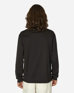 Stone Island T-Shirts^Garment Dyed Logo Longsleeve T-Shirt Black