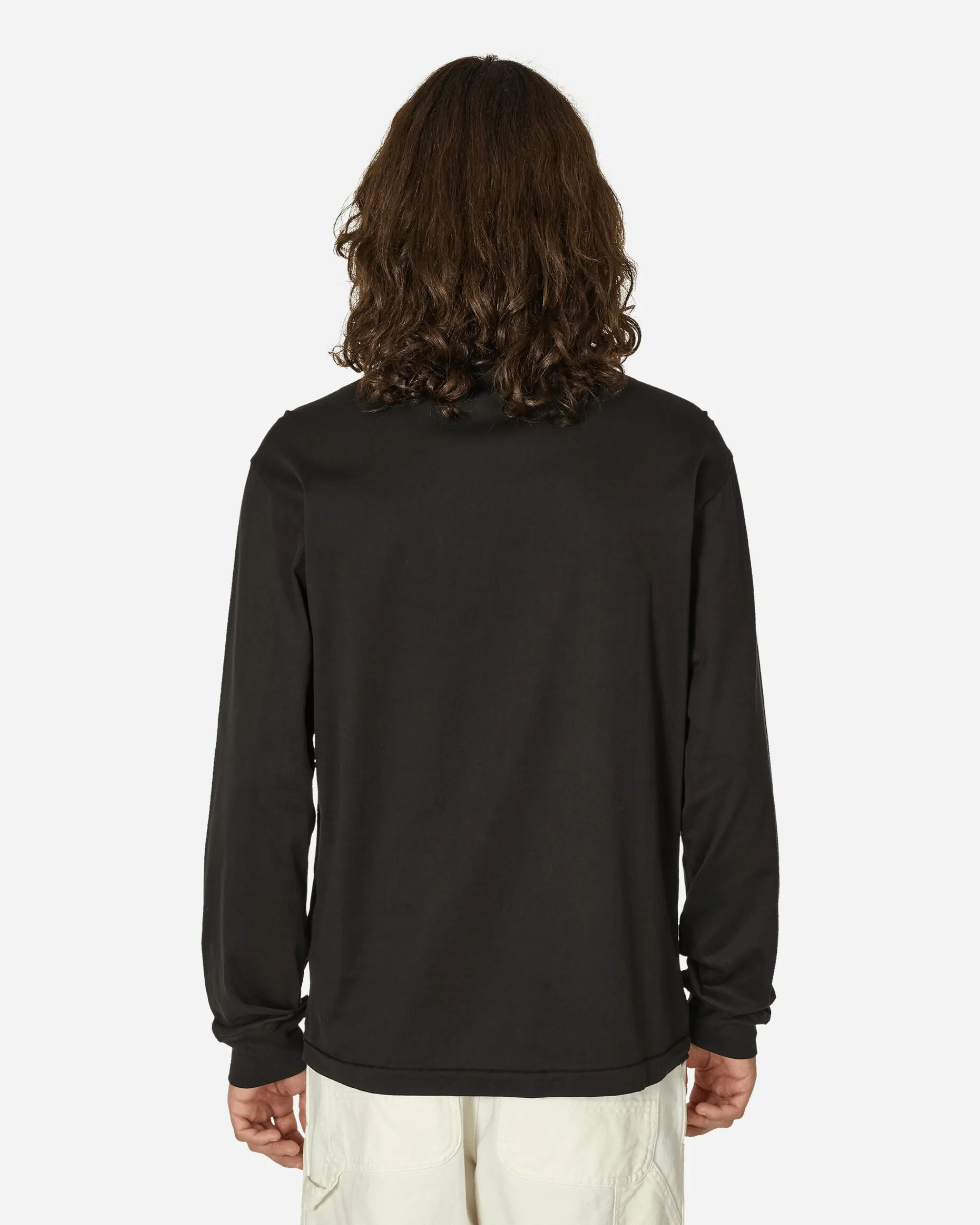 Stone Island T-Shirts^Garment Dyed Logo Longsleeve T-Shirt Black