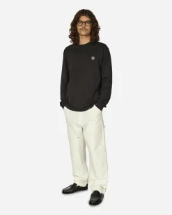 Stone Island T-Shirts^Garment Dyed Logo Longsleeve T-Shirt Black
