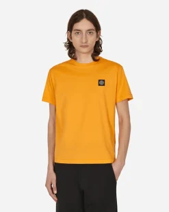 Stone Island T-Shirts^Garment Dyed Logo T-Shirt Orange