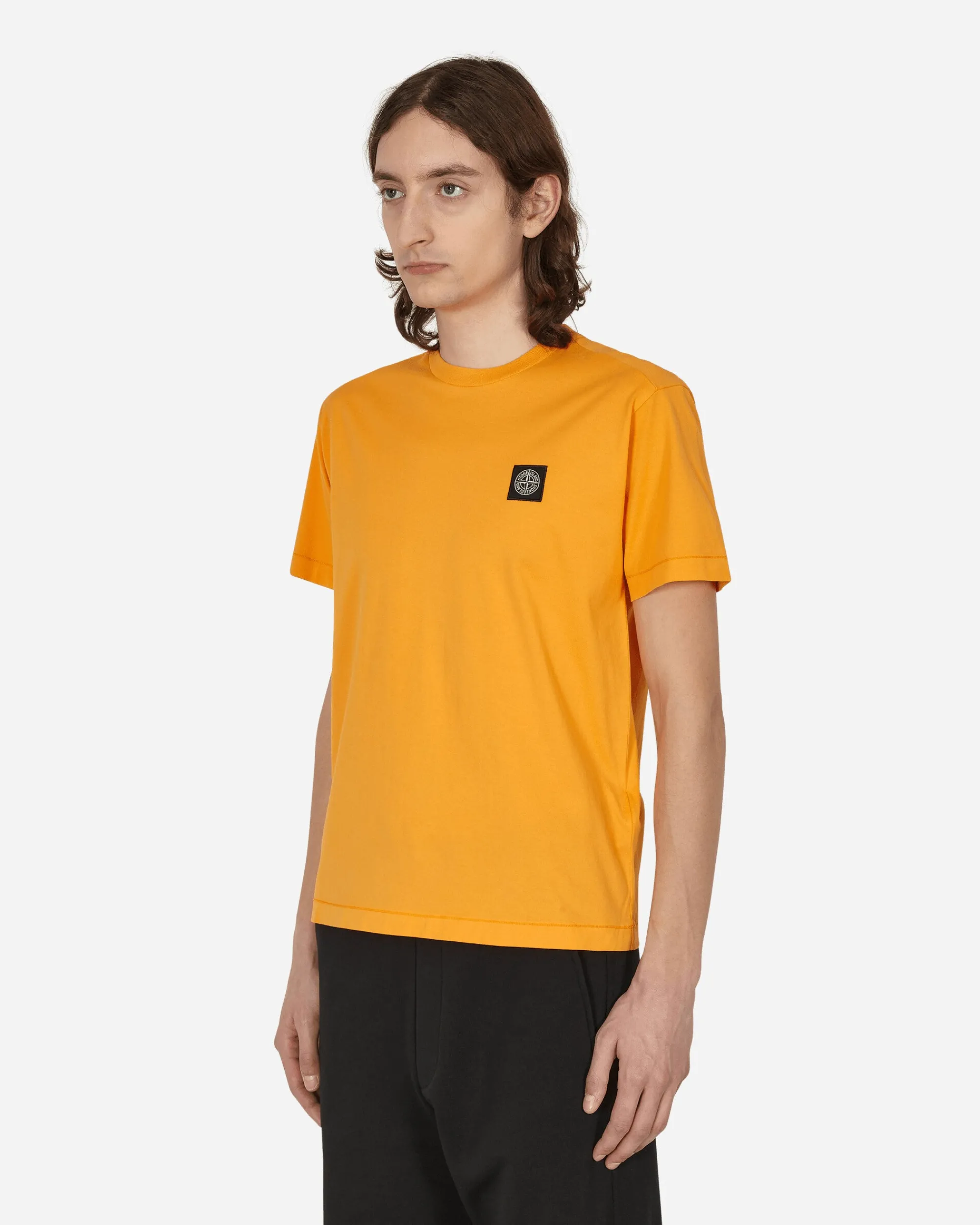 Stone Island T-Shirts^Garment Dyed Logo T-Shirt Orange