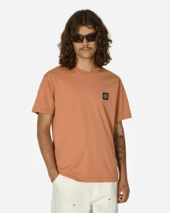 Stone Island T-Shirts^Garment Dyed Logo T-Shirt Orange