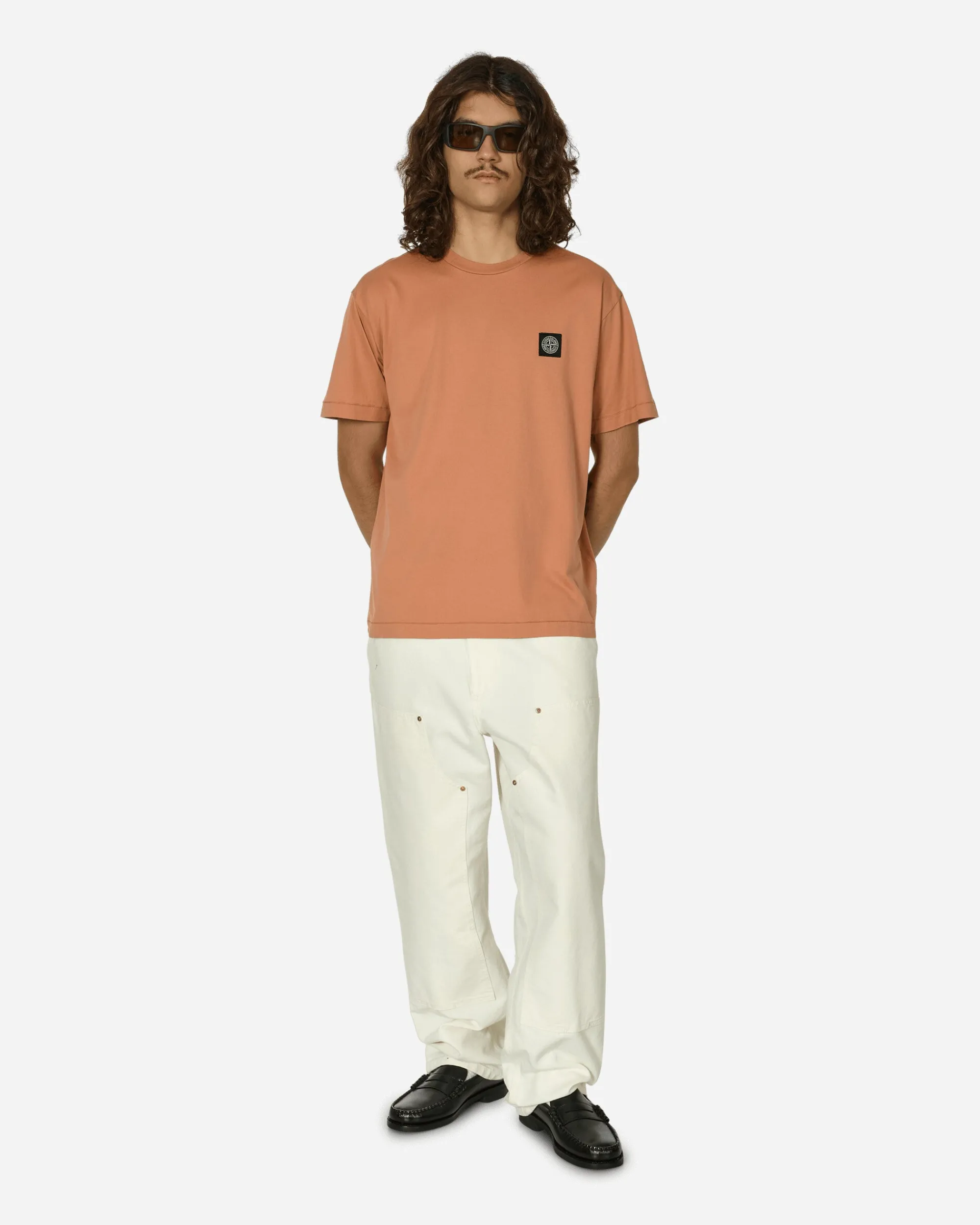 Stone Island T-Shirts^Garment Dyed Logo T-Shirt Orange