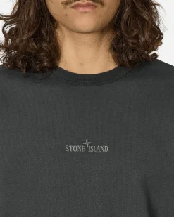 Stone Island T-Shirts^Garment Dyed Oversize T-Shirt Lead Grey