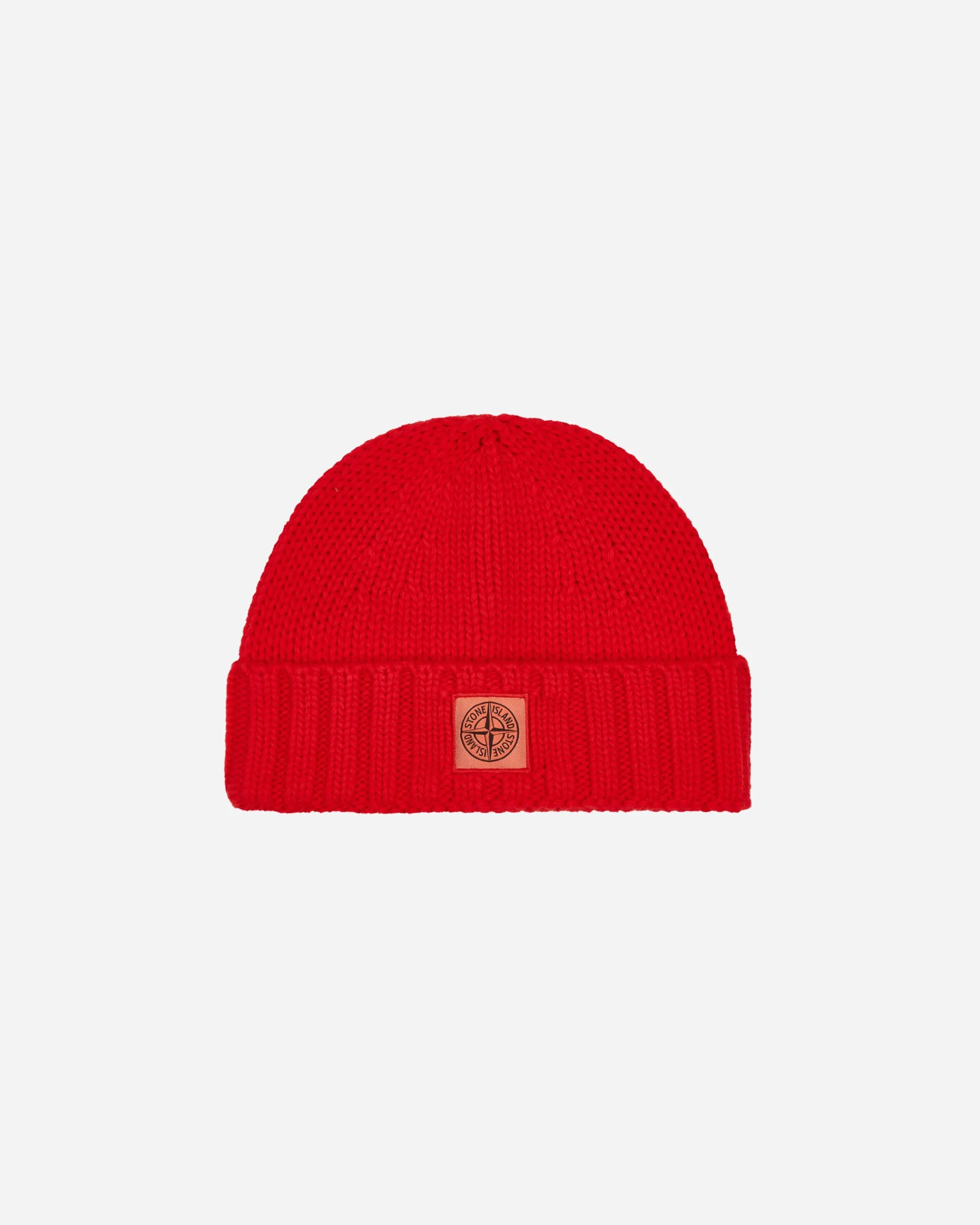 Stone Island Hats|Hats^Garment Dyed Wool Beanie Lobster Red