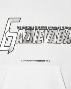 Slam Jam Sweatshirts^Gaznevada Graphic Hooded Sweatshirt White