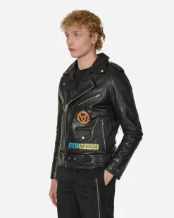 Slam Jam Coats And Jackets^Gaznevada Leather Jacket Black