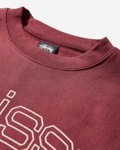 Stüssy Sweatshirts^Gear Crewneck Sweatshirt Oxblood
