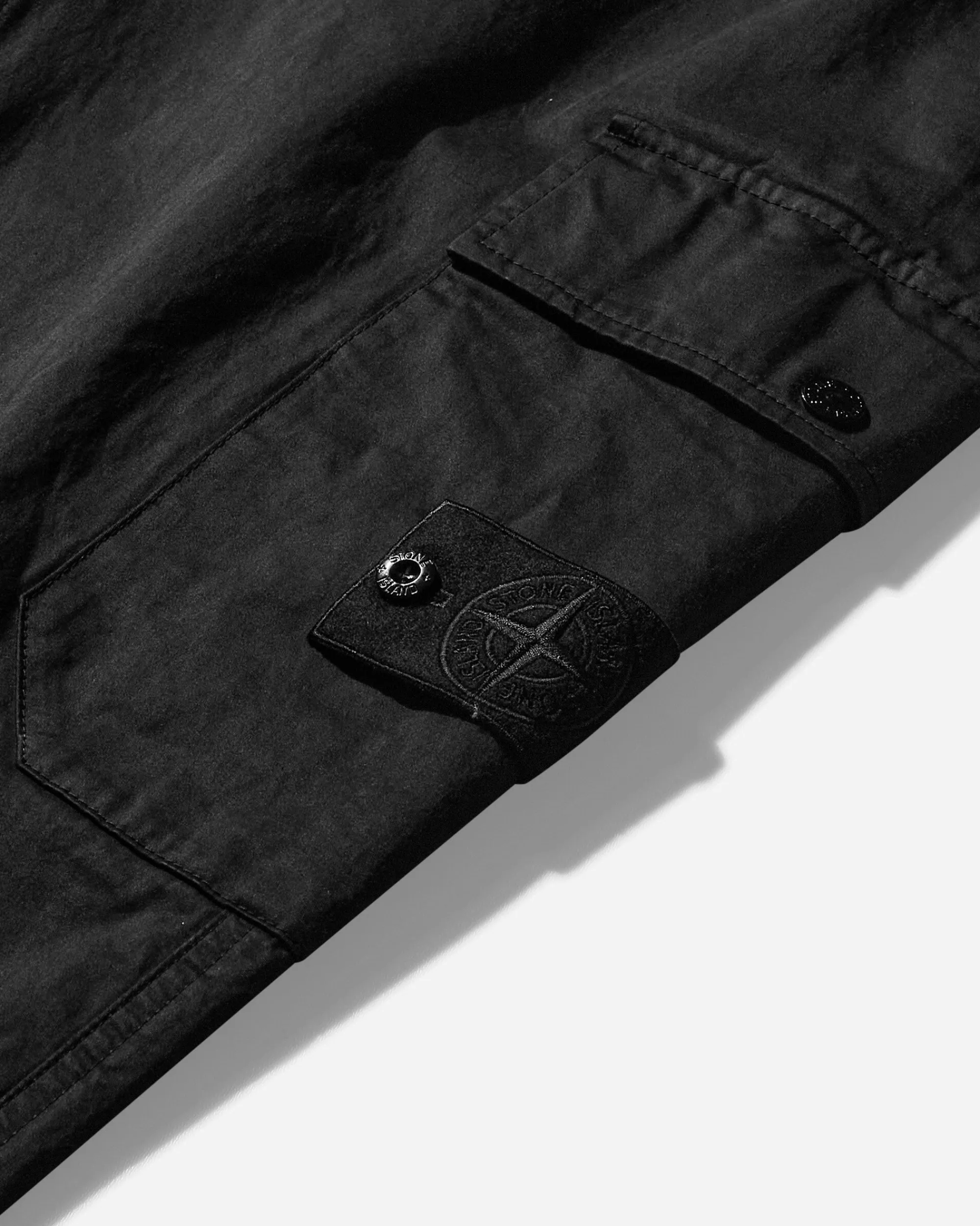 Stone Island Pants^Ghost Stretch Cotton Wool Satin Cargo Pants Black