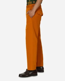 Bode Pants^Ginger Faille Trousers Orange