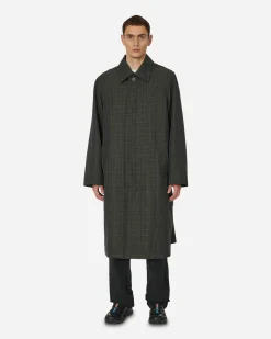 Song for the Mute Coats And Jackets^Glen Check Mac Coat Charcoal