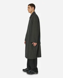 Song for the Mute Coats And Jackets^Glen Check Mac Coat Charcoal