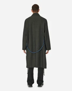 Song for the Mute Coats And Jackets^Glen Check Mac Coat Charcoal