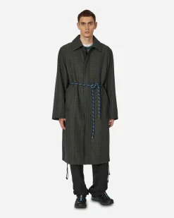 Song for the Mute Coats And Jackets^Glen Check Mac Coat Charcoal