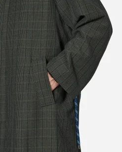 Song for the Mute Coats And Jackets^Glen Check Mac Coat Charcoal