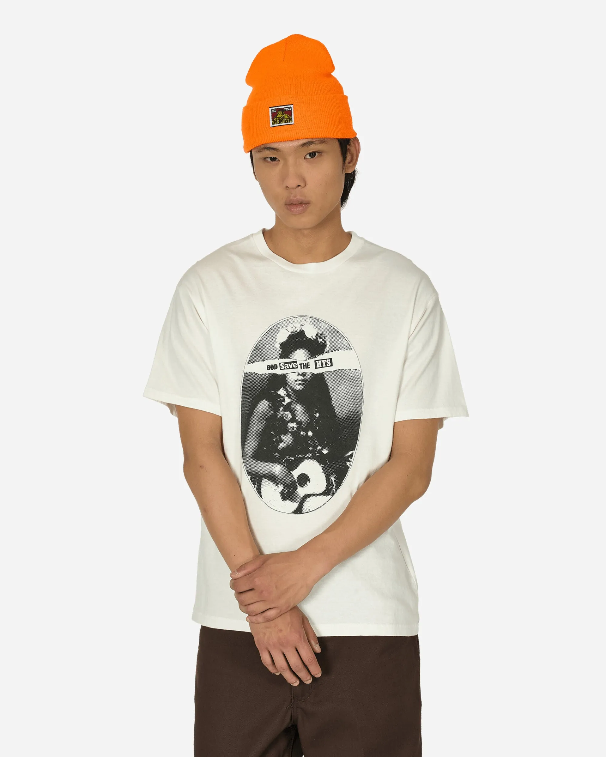 Hysteric Glamour T-Shirts^God Save The Hysteric T-Shirt Dirty White
