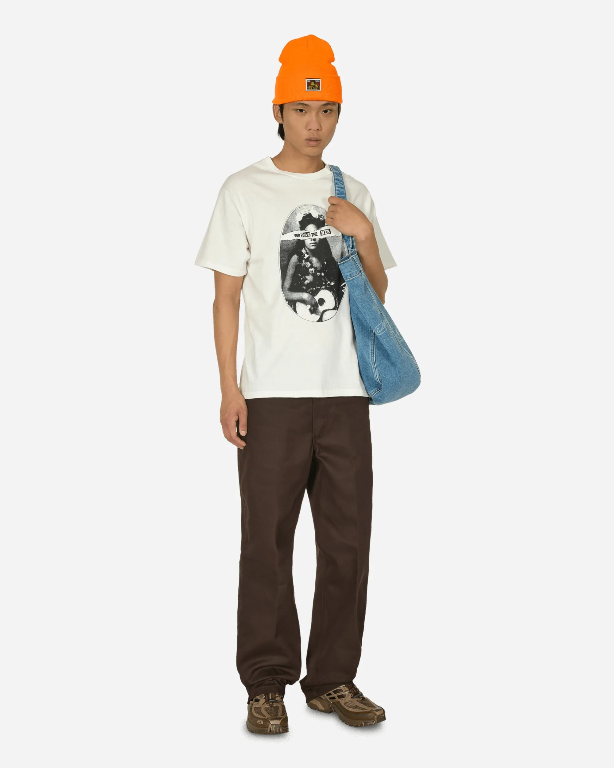 Hysteric Glamour T-Shirts^God Save The Hysteric T-Shirt Dirty White