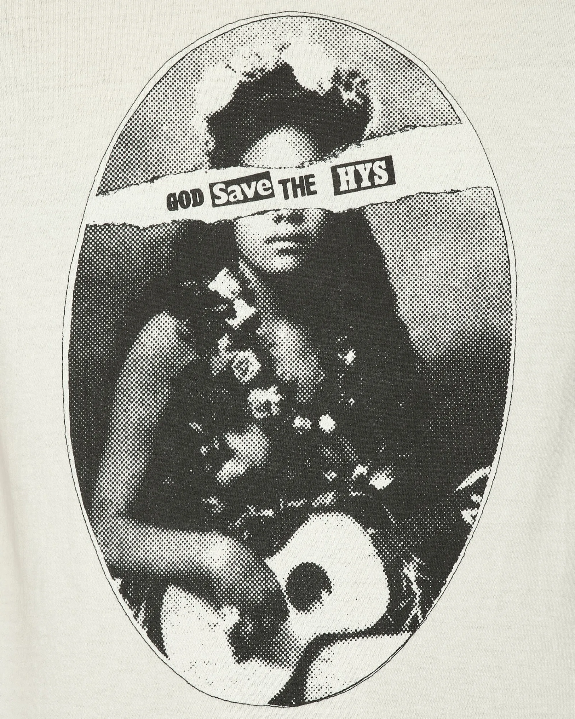 Hysteric Glamour T-Shirts^God Save The Hysteric T-Shirt Dirty White
