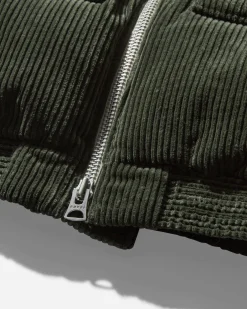 sacai Coats And Jackets^Gonz Multi Patch Corduroy Padded Vest Khaki