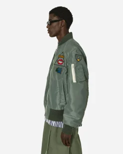 sacai Coats And Jackets^Gonz Nylon Twill Bomber Jacket Khaki