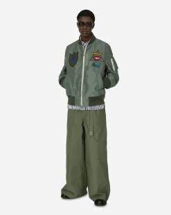 sacai Coats And Jackets^Gonz Nylon Twill Bomber Jacket Khaki