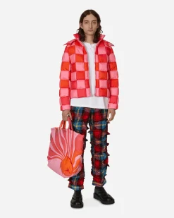 ERL Coats And Jackets^Gradient Checker Hooded Puffer Jacket Pink