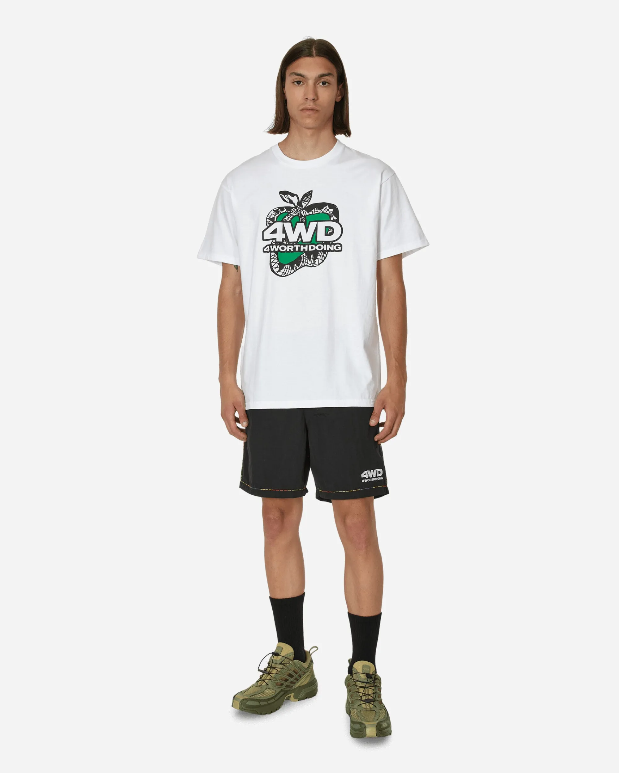 4 Worth Doing Shorts^Gradient Stitched Shorts Black