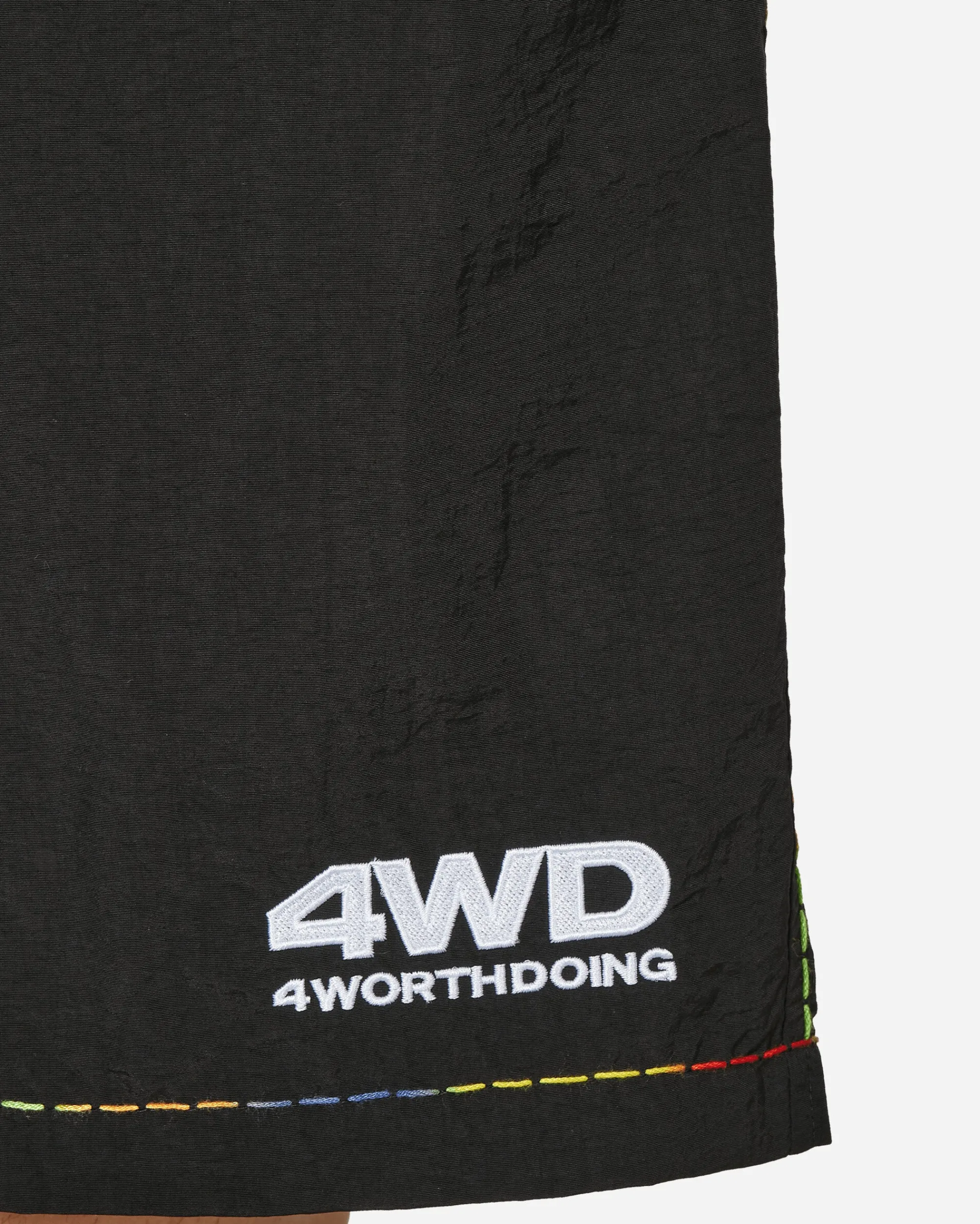 4 Worth Doing Shorts^Gradient Stitched Shorts Black