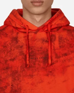 1017 ALYX 9SM Sweatshirts^Graphic Hooded Sweatshirt Red