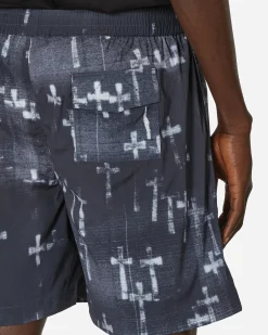 Aries Shorts^Graveyard Board Shorts Black