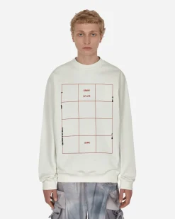 OAMC Sweatshirts^Grid Crewneck Sweatshirt White