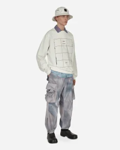 OAMC Sweatshirts^Grid Crewneck Sweatshirt White