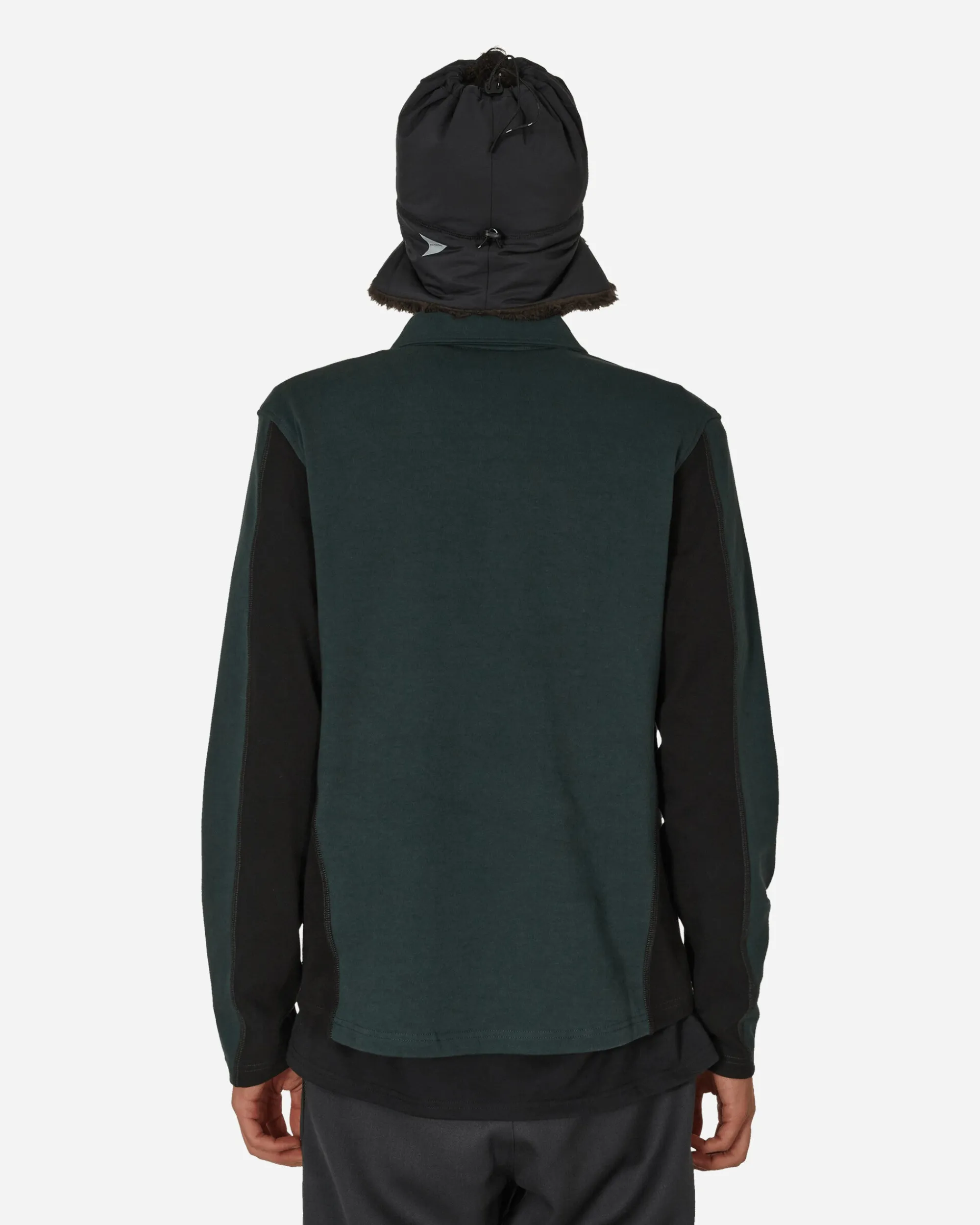 GR10K Sweatshirts^Half Zip Polo Sweater Forest Green