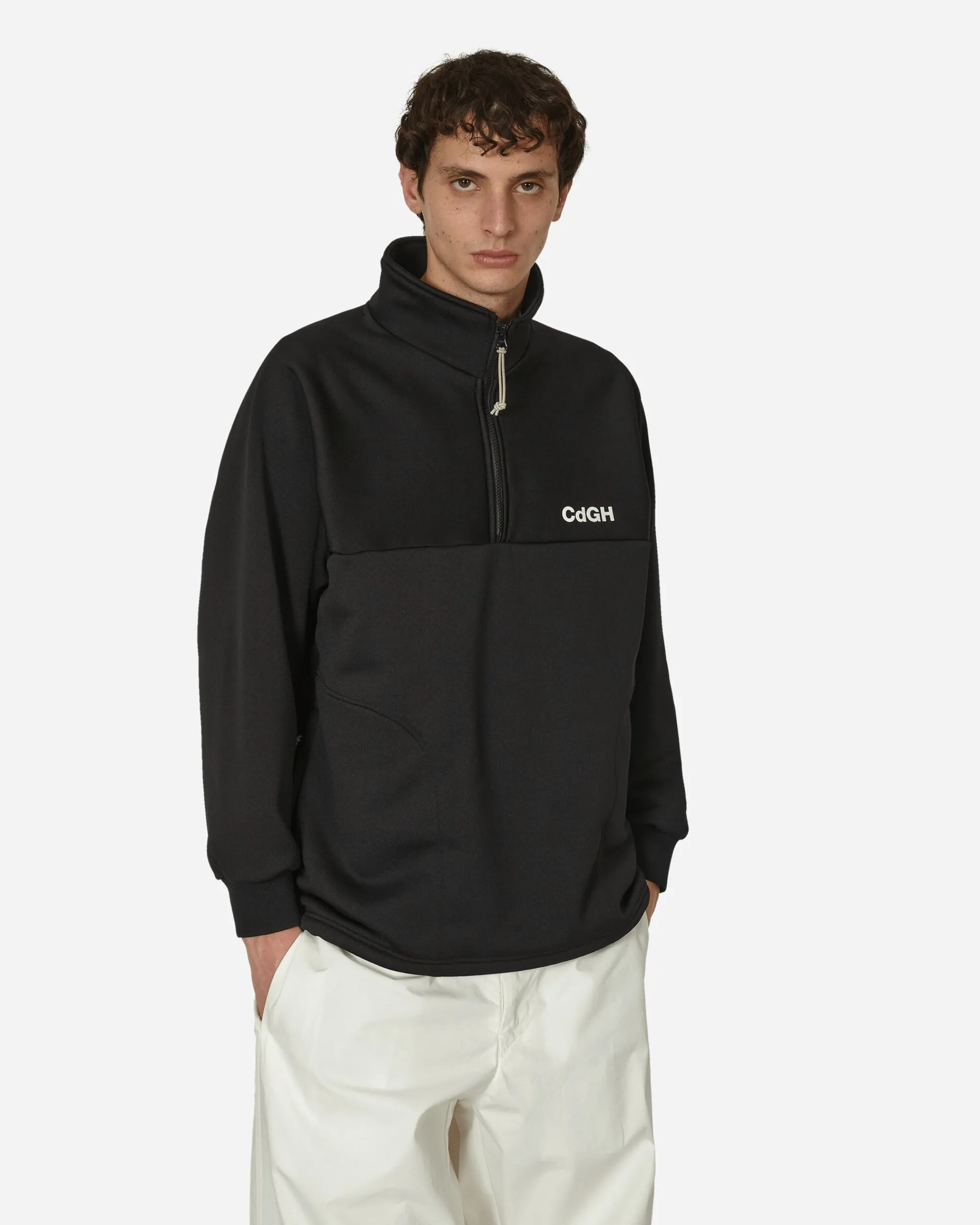 Comme Des Garçons Homme Sweatshirts^Half-Zip Sweatshirt Black