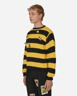 Sky High Farm Knitwear^Hand Knit Bee Knit Sweater Black