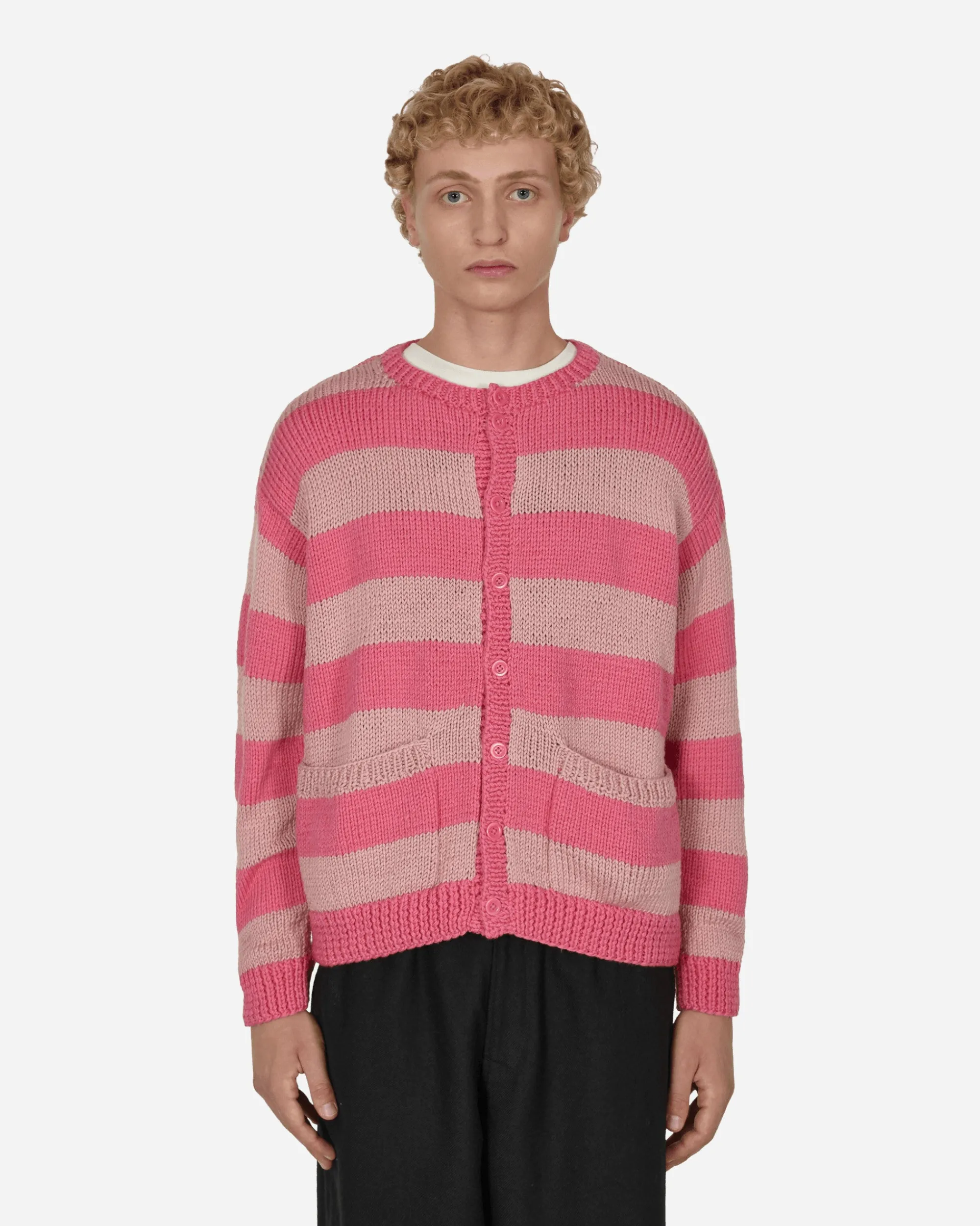 Sky High Farm Knitwear^Hand Knit Pig Cardigan Pink