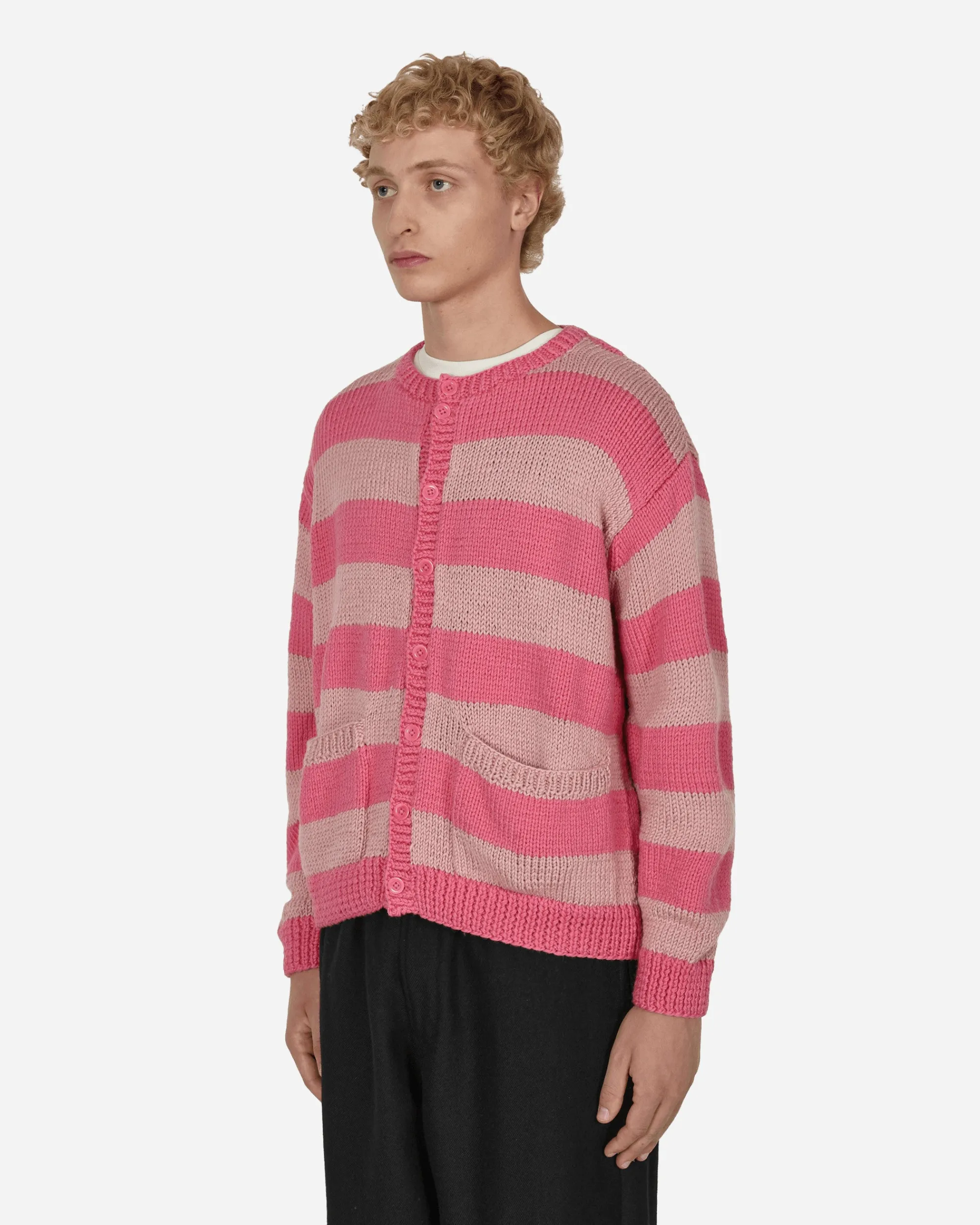 Sky High Farm Knitwear^Hand Knit Pig Cardigan Pink