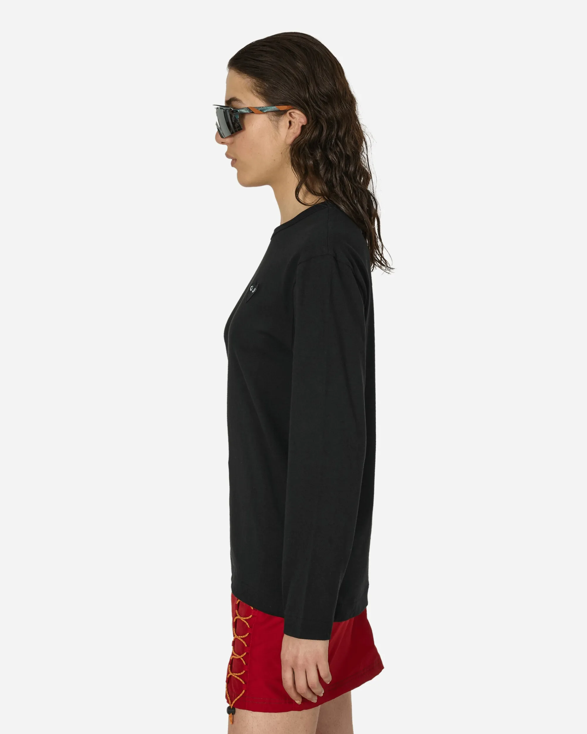 Comme Des Garçons Play T-Shirts^Heart Longsleeve T-Shirt Black