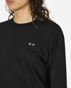 Comme Des Garçons Play T-Shirts^Heart Longsleeve T-Shirt Black