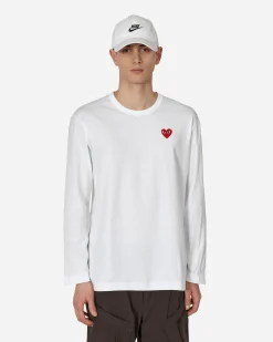 Comme Des Garçons Play T-Shirts^Heart Longsleeve T-Shirt White